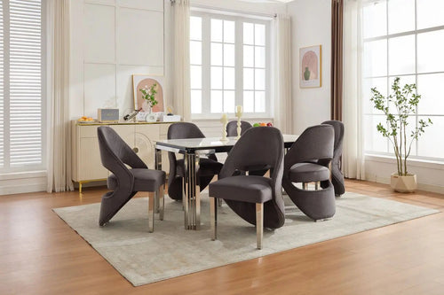 Santorini Sintered Stone Dining Table & Santorini Dining Chair Set – Modern Luxury Dining Collection