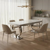 Arianna Marble Dining Table – 1.5m & 1.8m, Stainless Steel Base