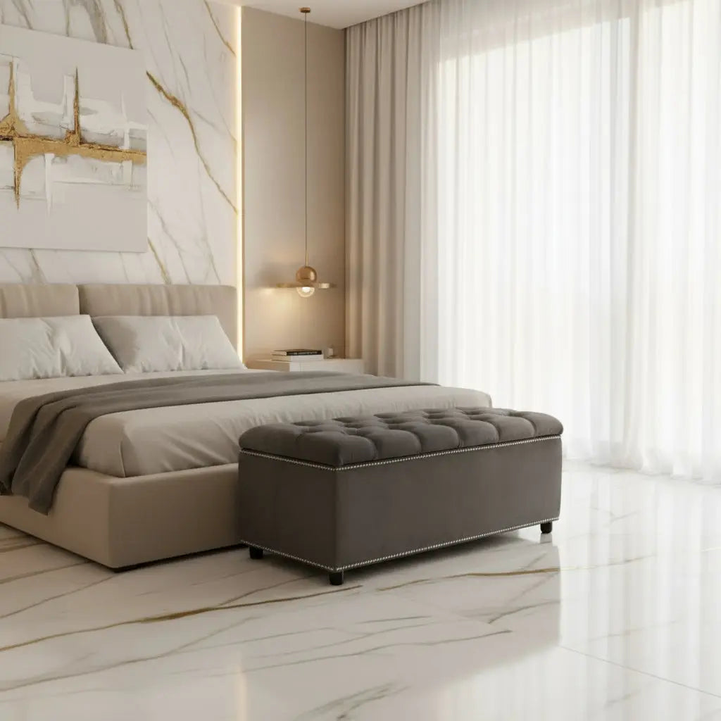 Beeded Ottoman Blanket Box