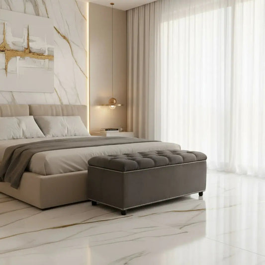 Beeded Ottoman Blanket Box