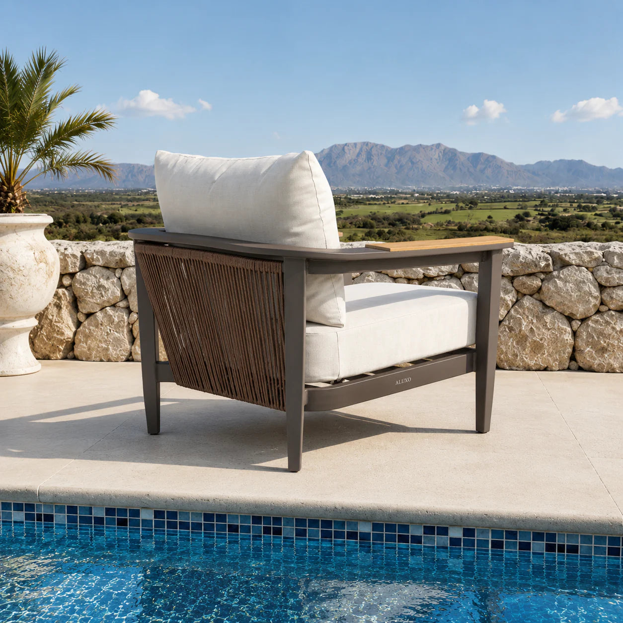ALUXO® Hemera Outdoor Range - Wood - 5 Seater Lounge Set Livara Interiors