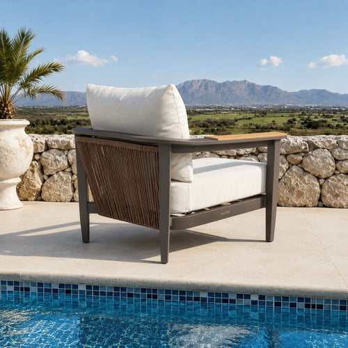 ALUXO® Hemera Outdoor Range - Wood - 5 Seater Lounge Set Livara Interiors