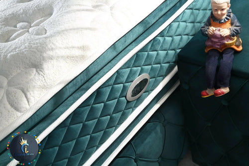 Artemest Divan Ottoman Bedframe In Teal Velvet Without Mattress
