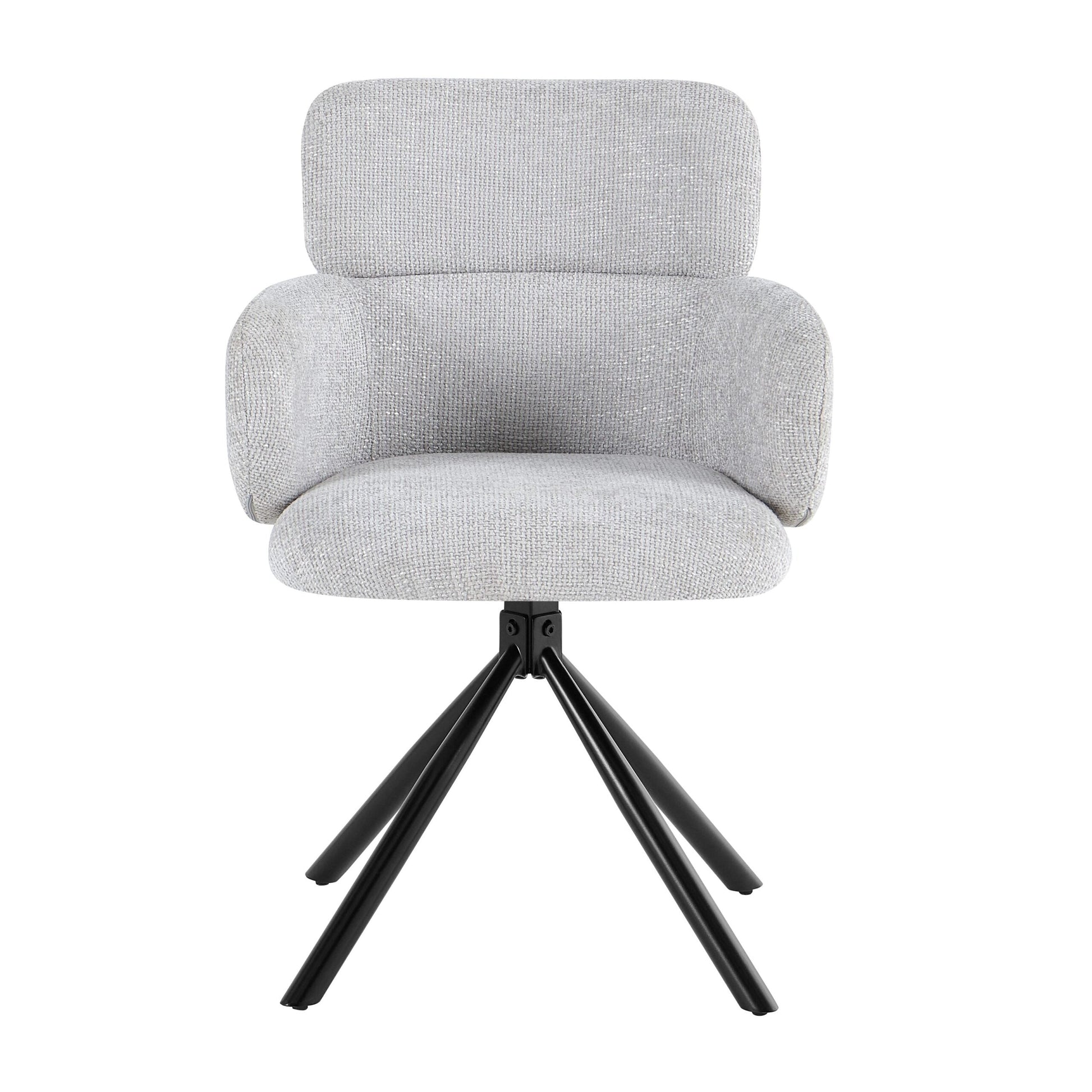 Tuscany Grey 360° Swivel Dining Chair – Modern Comfortable Dining Seating