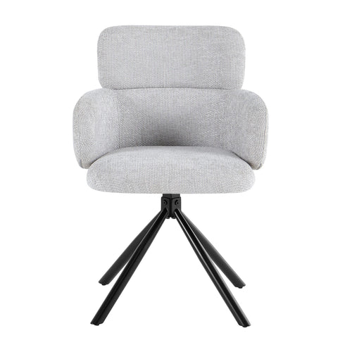 Tuscany Grey 360° Swivel Dining Chair – Modern Comfortable Dining Seating