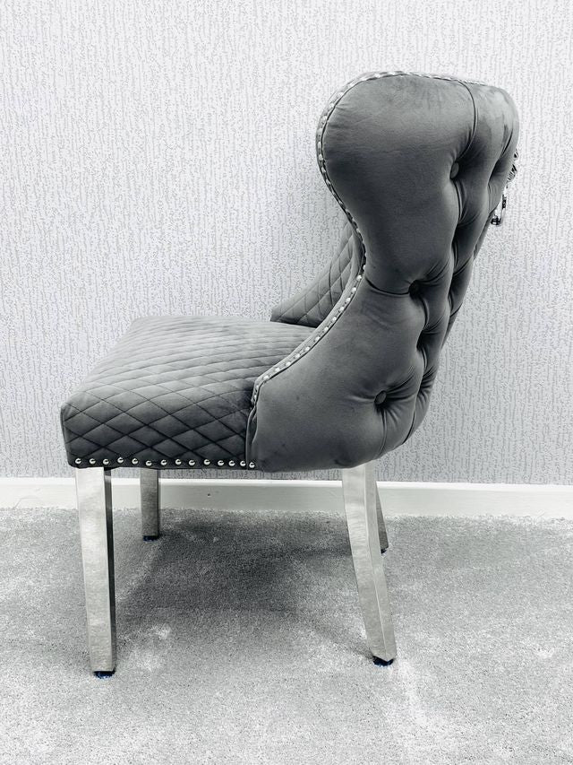 Set of 2 Valentino Velvet Dining Chairs - Available In 5 Colours