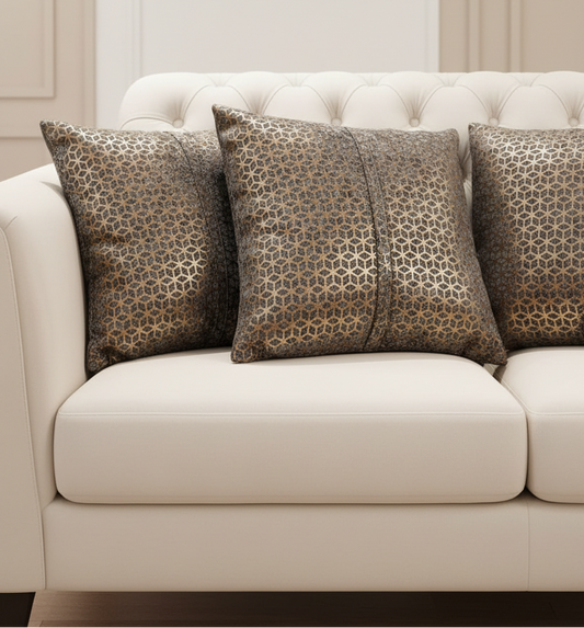 Petra Gold Cushion Livara Interiors