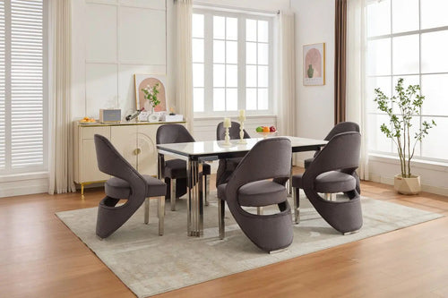 Santorini Sintered Stone Dining Table & Santorini Dining Chair Set – Modern Luxury Dining Collection