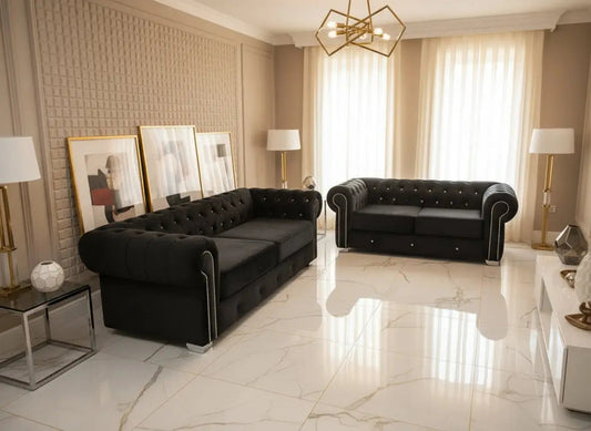 Rockingham Chesterfield Velvet Sofa Range – Bespoke Luxury