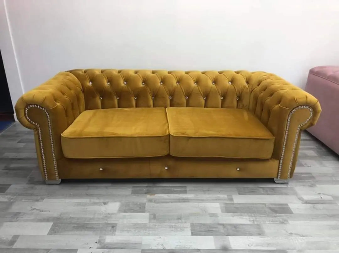 Rockingham Chesterfield Velvet Sofa Range – Bespoke Luxury