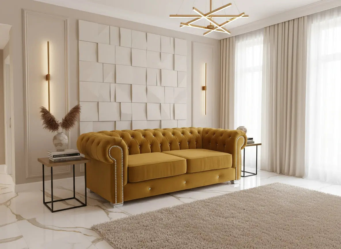Rockingham Chesterfield Velvet Sofa Range – Bespoke Luxury