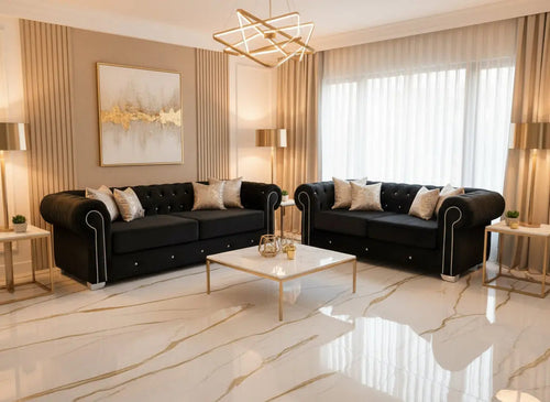 Rockingham Chesterfield Velvet Sofa Range – Bespoke Luxury