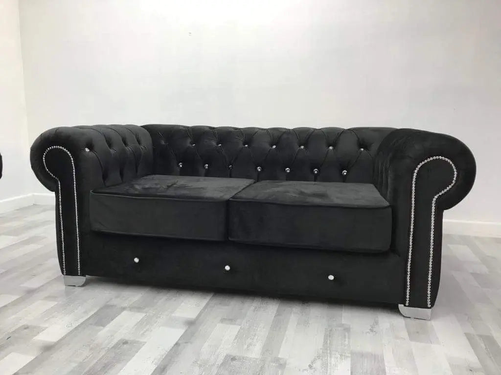 Rockingham Chesterfield Velvet Sofa Range – Bespoke Luxury