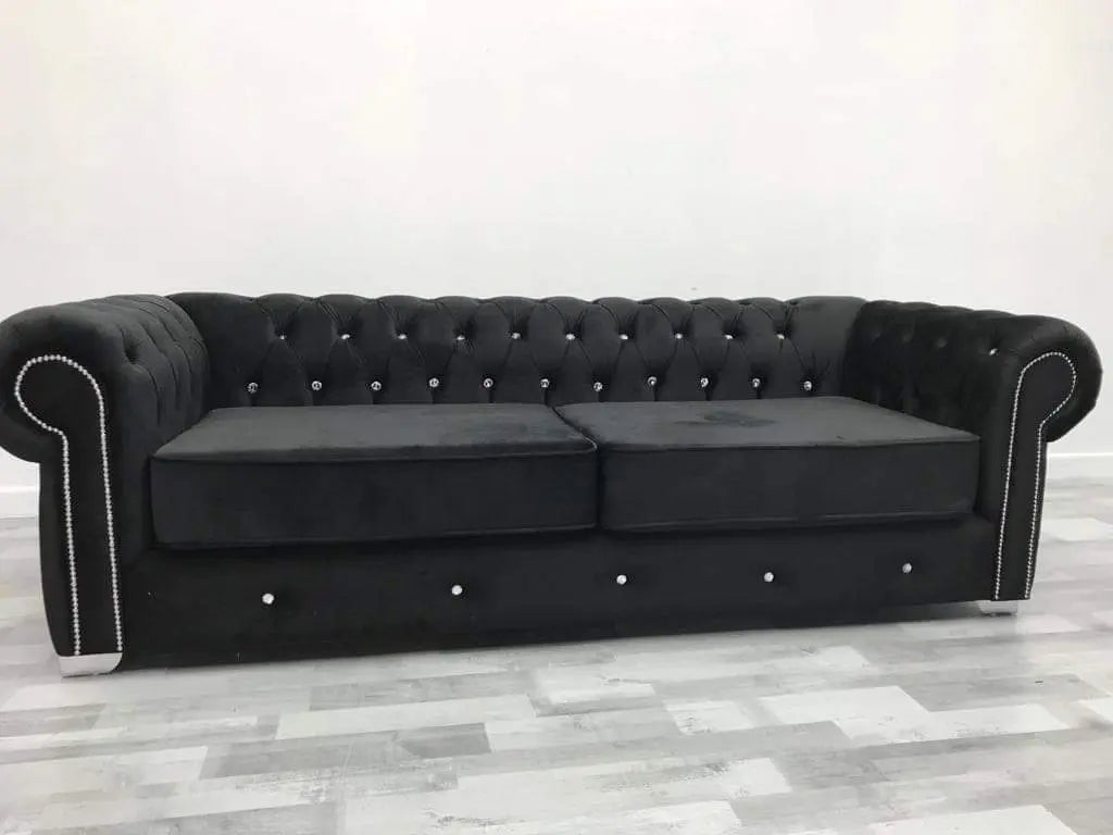 Rockingham Chesterfield Velvet Sofa Range – Bespoke Luxury