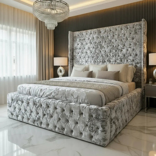 Kalahari Chesterfield Bed in Plush Velvet – Bespoke Handcrafted Design