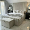 Chester Plush Velvet Panel Bed – Bespoke Handcrafted Bedstead (Made in the UK)