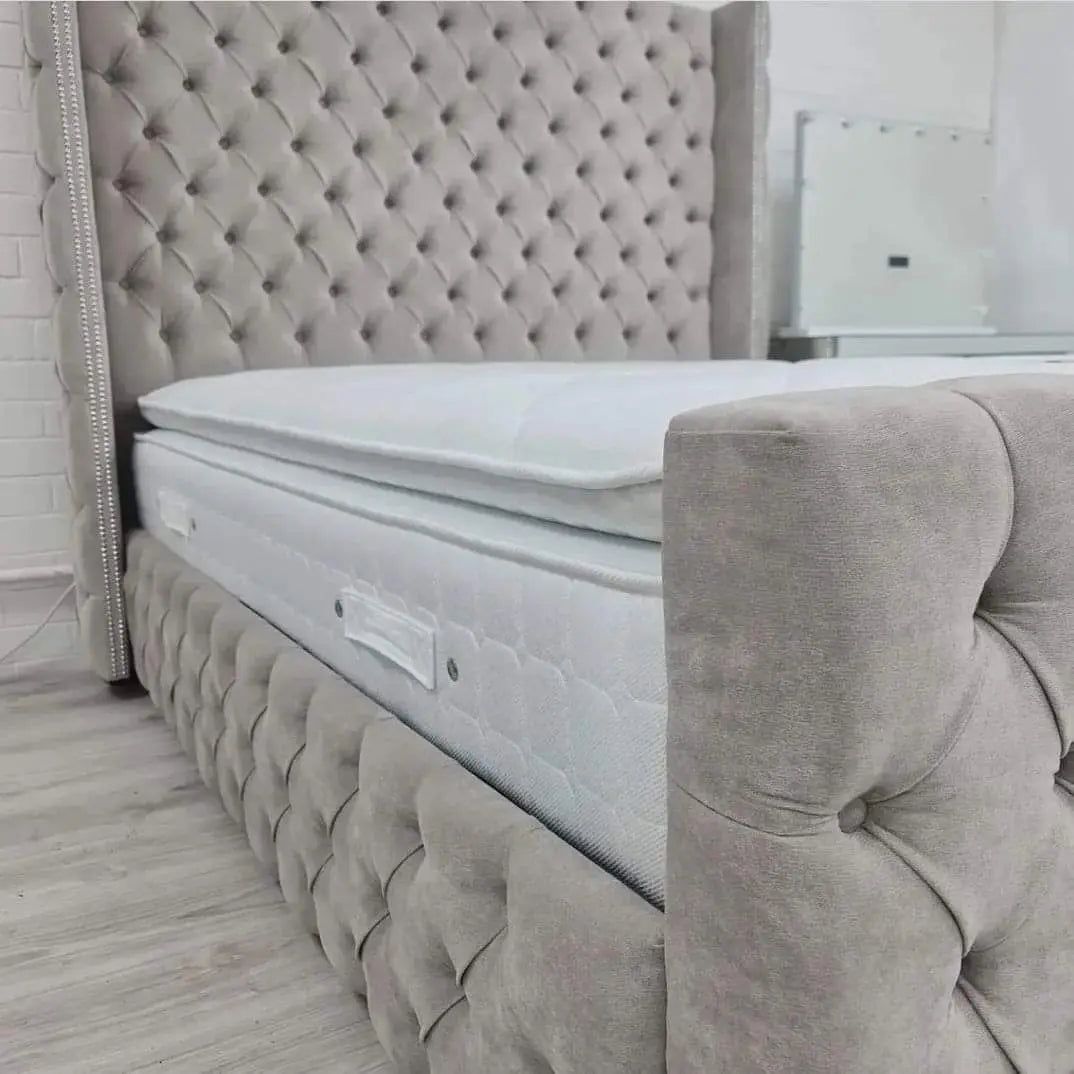 Kalahari Chesterfield Bed in Plush Velvet – Bespoke Handcrafted Design