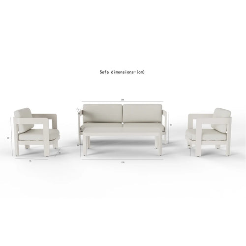 ALUXO® Sofia Outdoor Range - 4 Seater Lounge Set Livara Interiors