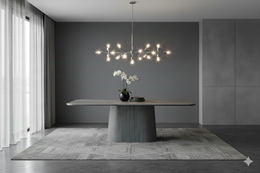 Monaco Grey Sintered Stone Extendable Dining Table 160–240cm | Modern Living